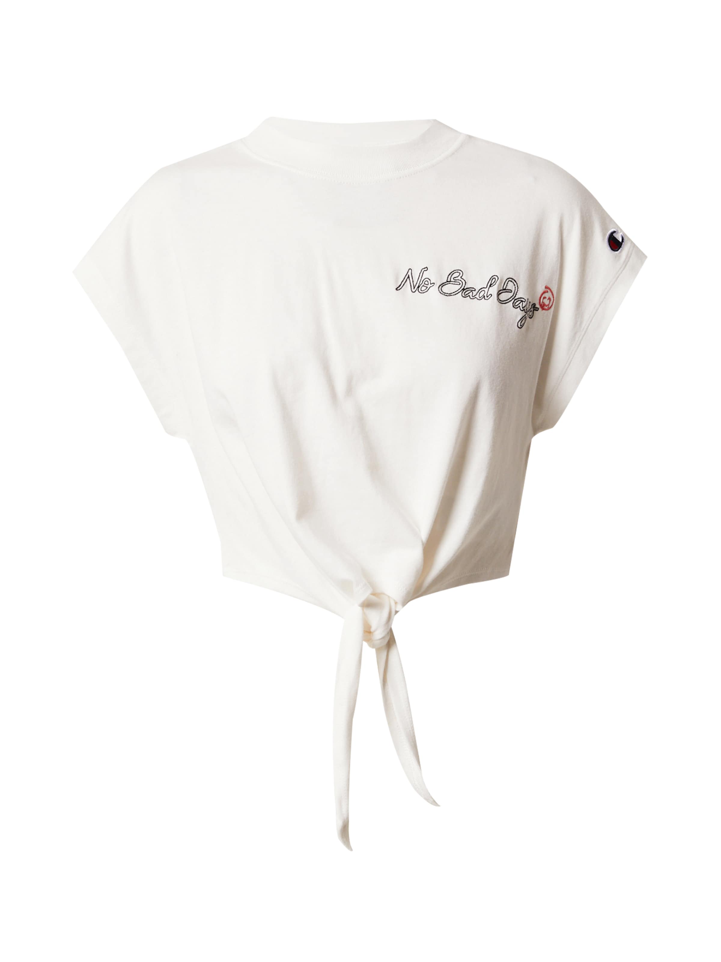 Champion Authentic Athletic Apparel Тениска в бяло: отпред