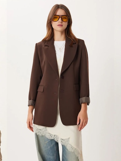 Happiness İstanbul Veste d’hiver 'Jacken' en S en moka, Vue avec produit