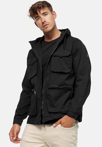 INDICODE JEANS Between-Season Jacket 'Lordsburg' in Black: front