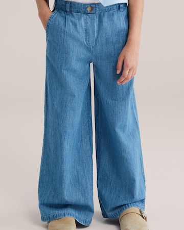 WE Fashion Wide leg Jeans in Blauw: voorkant