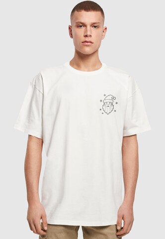 Merchcode Shirt 'Christmas Santa' in Beige: front