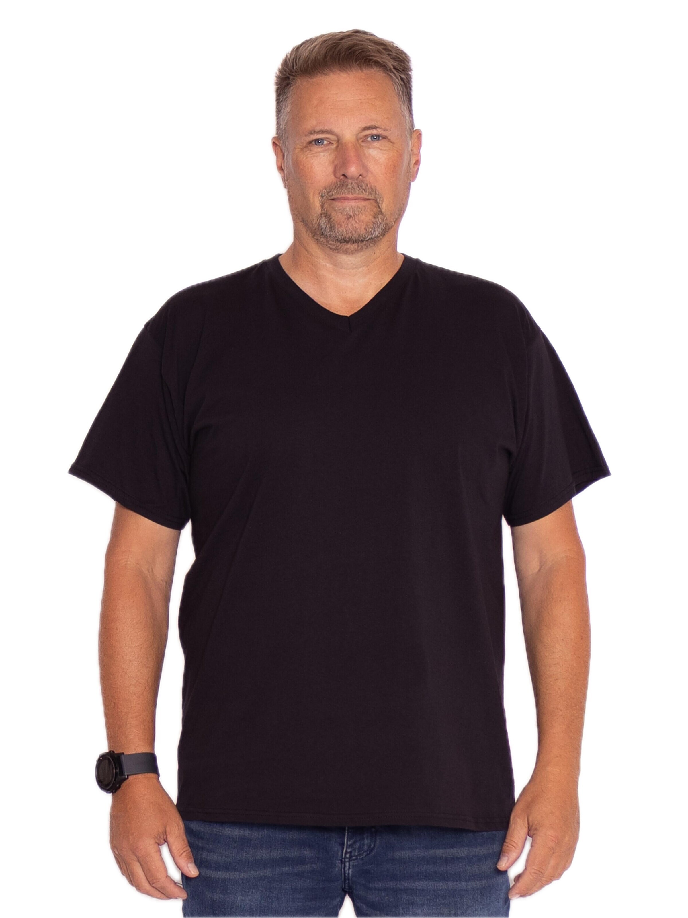 T-Shirt 'V-Neck T-shirt' FRUIT OF THE LOOM en noir