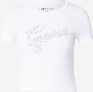 T-shirt GUESS en blanc : devant