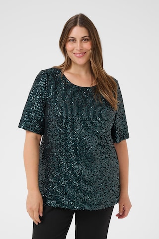 KAFFE CURVE Blouse 'Laila' in Green: front