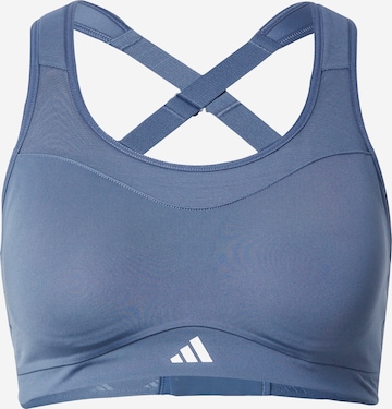 ADIDAS PERFORMANCE Спортивный бюстгальтер в Синий: спереди