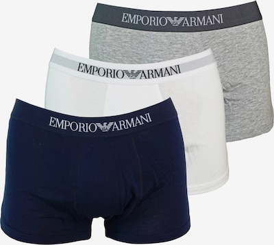 Emporio Armani Boxers en bleu foncé / gris chiné / blanc, Vue avec produit