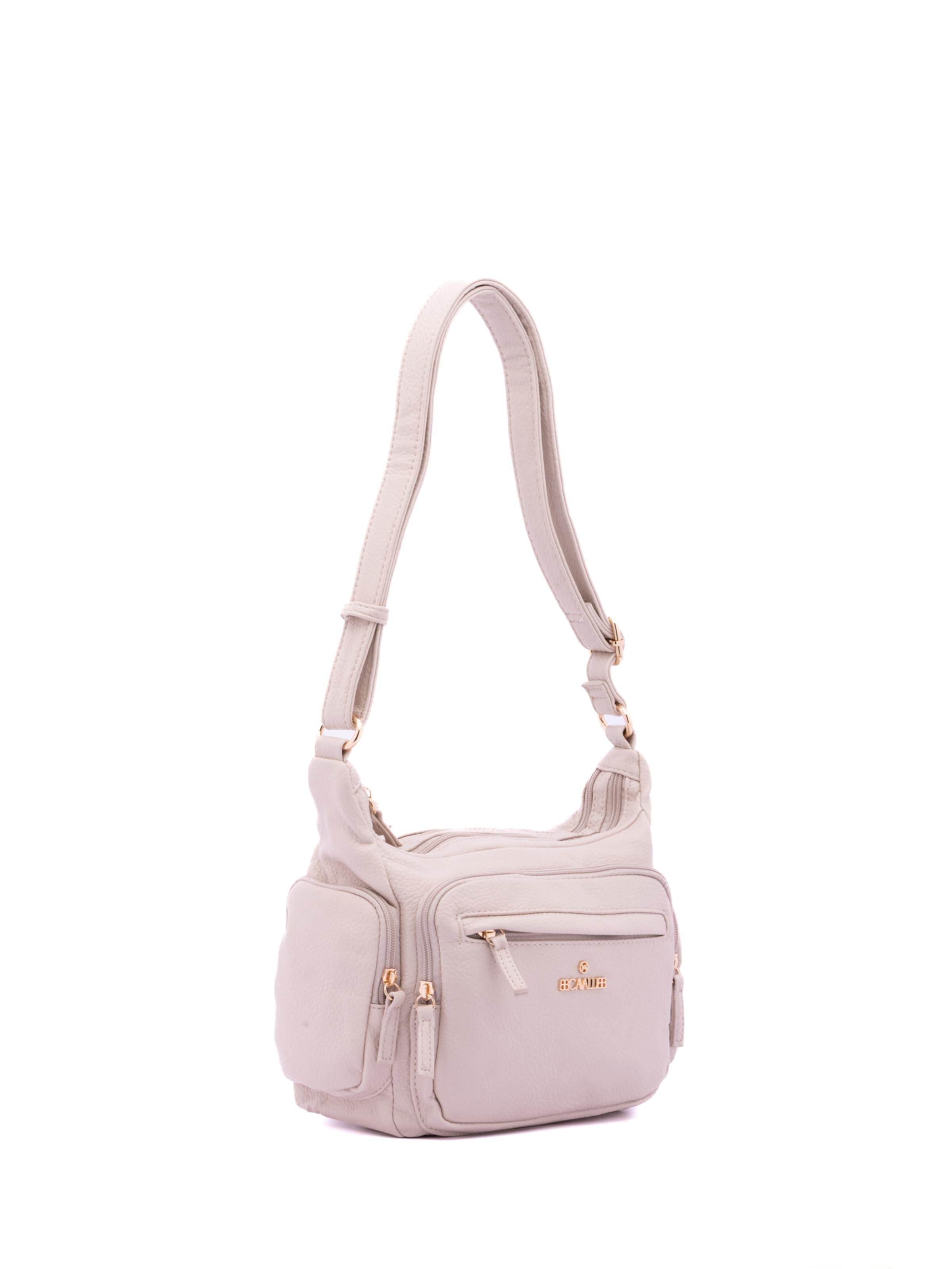 Borsa a spalla 'Borsa a Spalla Donna B Cavalli Ecopelle Zip' di B. Cavalli in beige