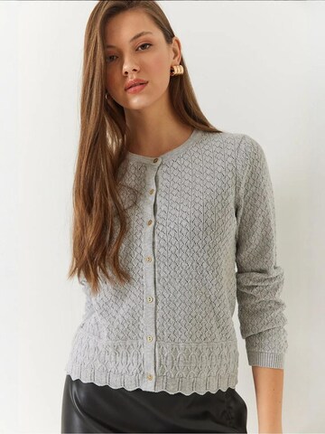 Cardigan Bianco Lucci en gris