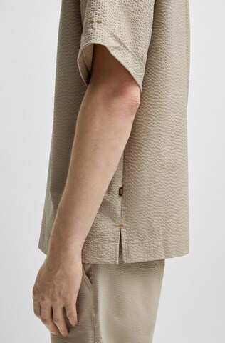 BOSS Orange Comfort fit Button Up Shirt in Beige
