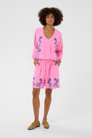 CULTURE Loose fit Pants 'CUTala' in Pink: front