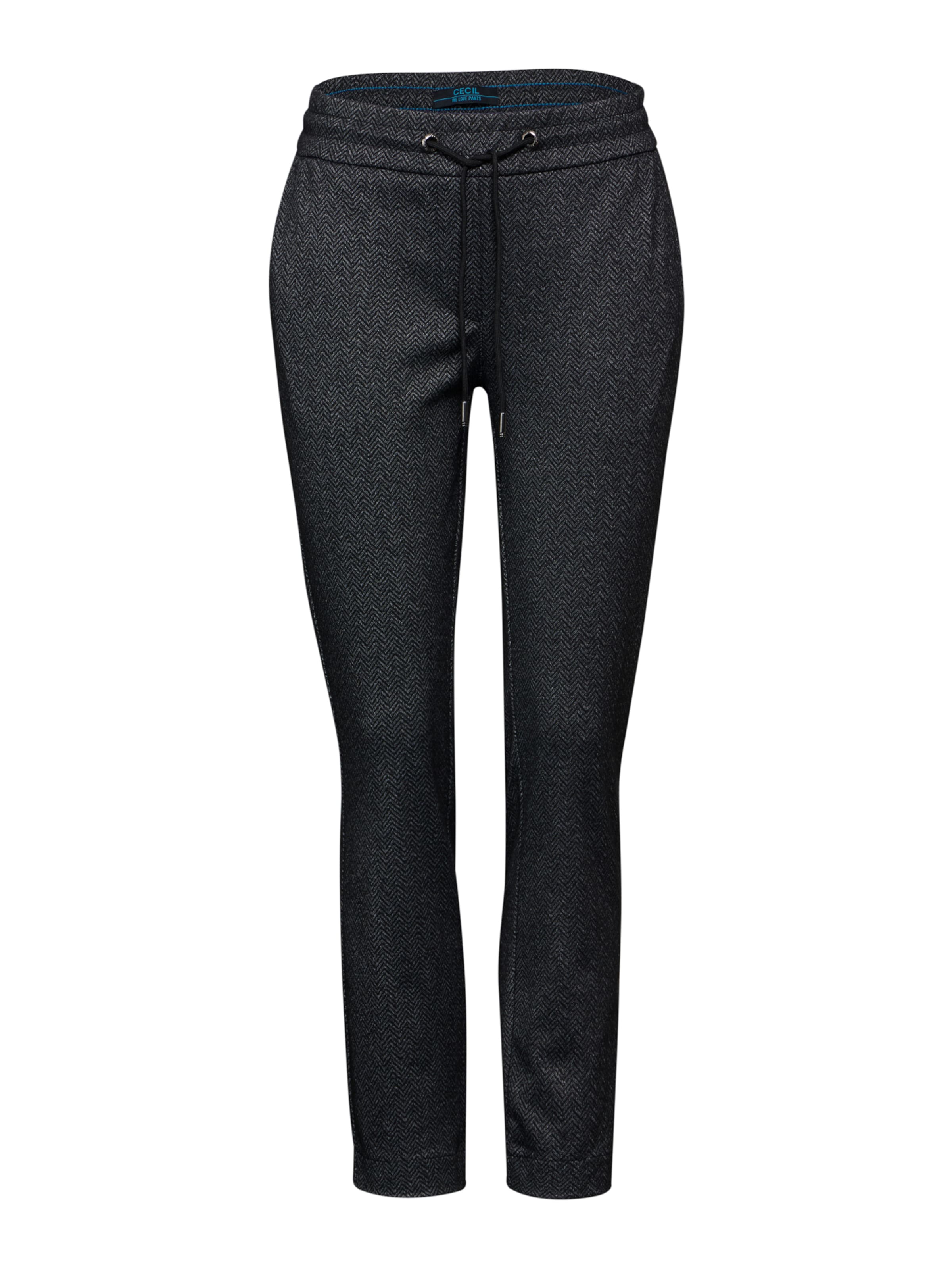 CECIL Tapered Byxa 'Tracey' i grå: framsida