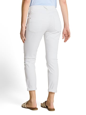 TOM TAILOR Zúžený Kalhoty – bílá