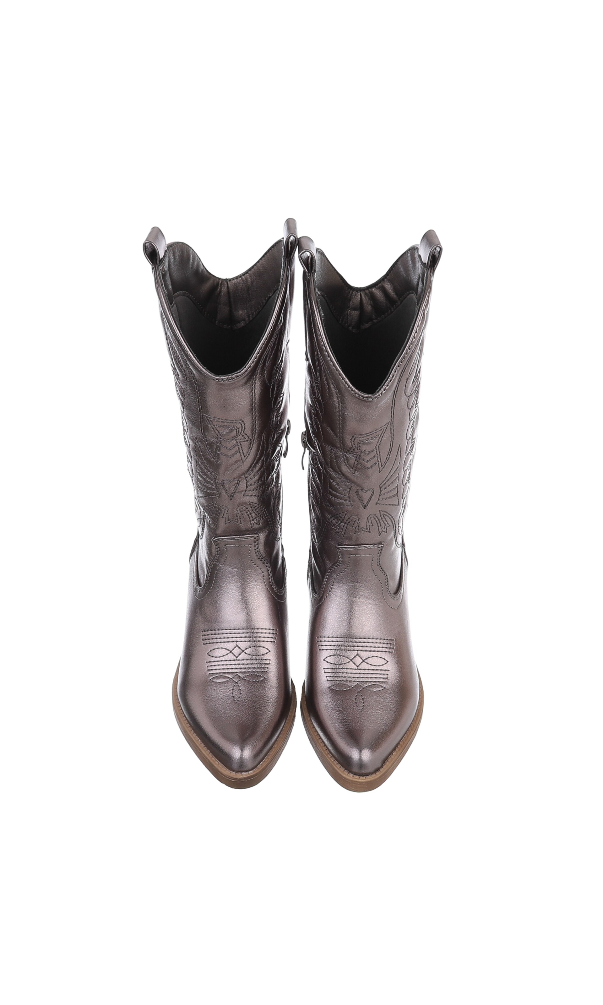 Ital-Design Cowboy Boots in Bronze