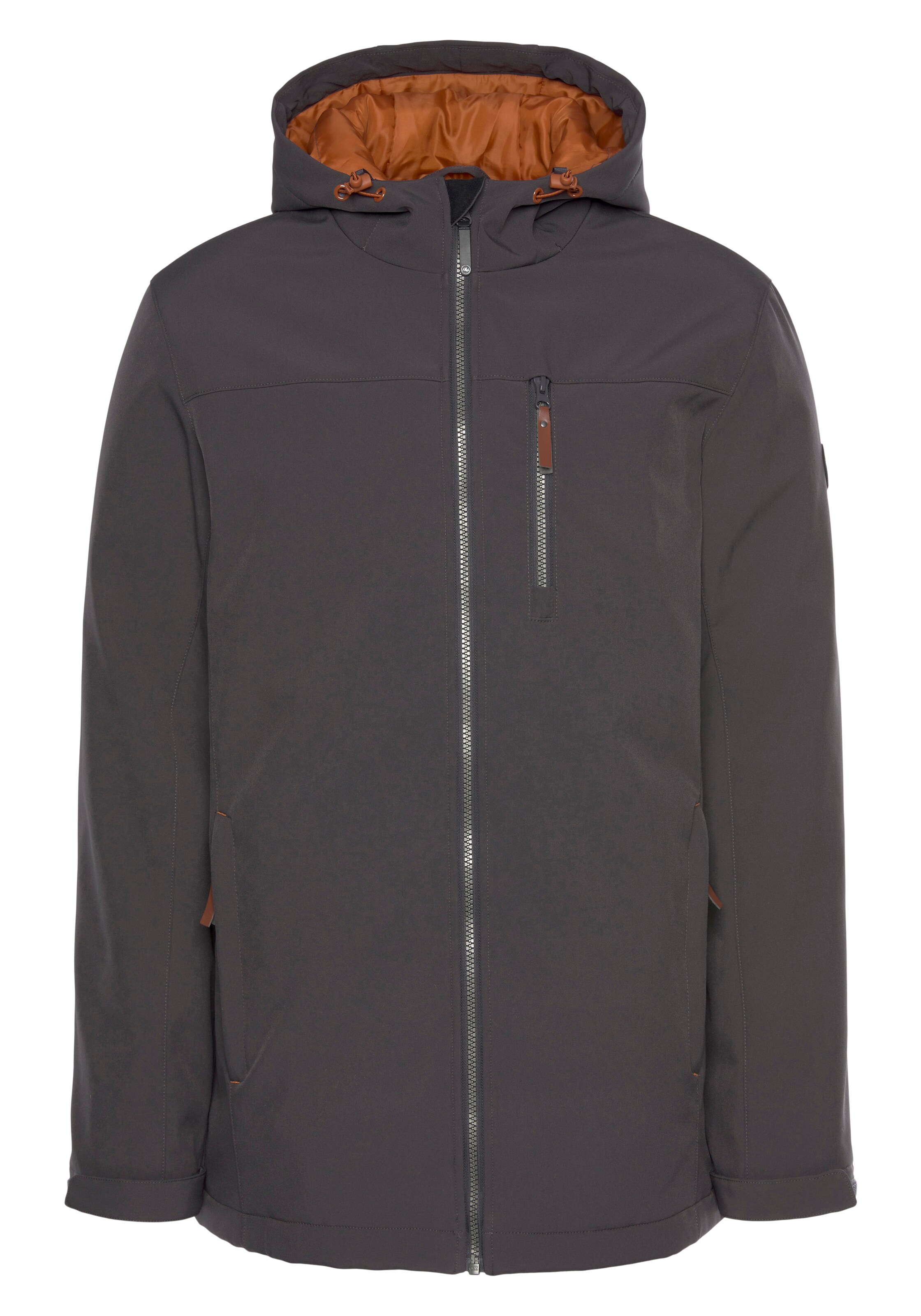 POLARINO Winterparka in Grau: Vorderseite