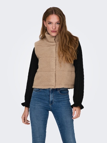 Gilet 'Sandra' di ONLY in beige: frontale