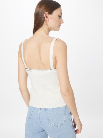 Calvin Klein Regular Knitted Top in White