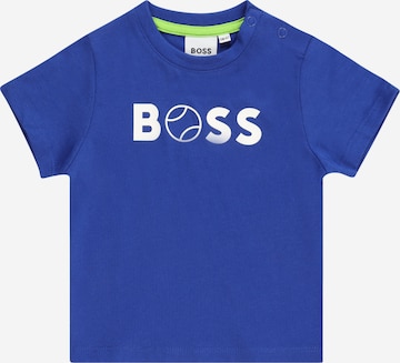 BOSS Kidswear Тениска в синьо: отпред