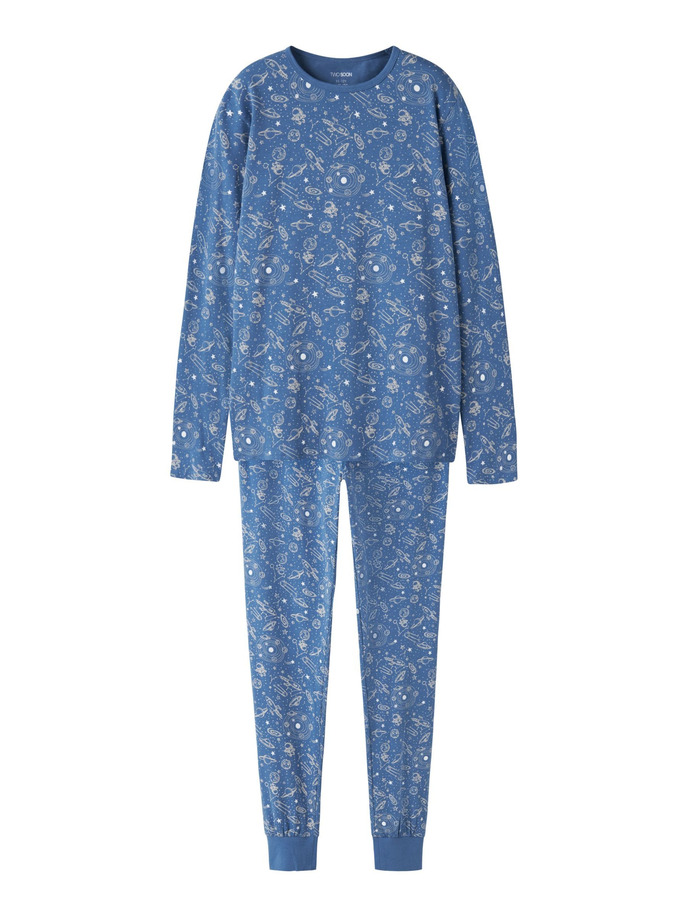 TWO SOON Nattøj i blå: forside