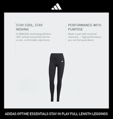 ADIDAS PERFORMANCE Skinny Sportbyxa 'OPT ESS SIP' i svart