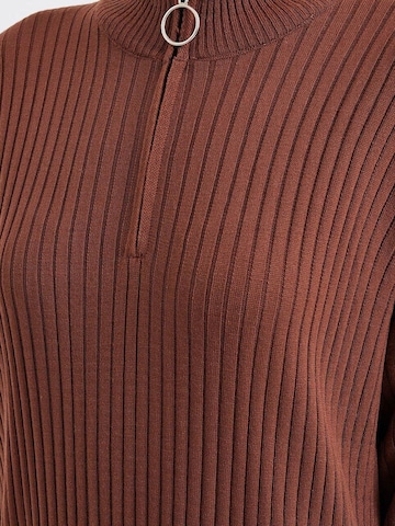 Bigdart Gebreide jurk in Bruin