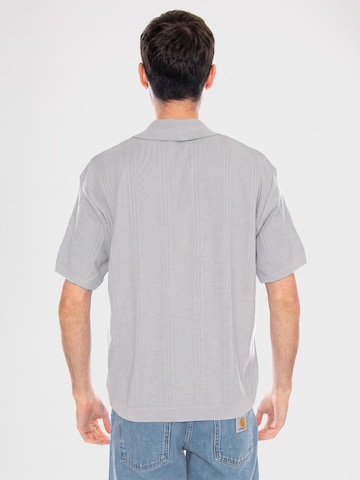 EDWIN Cardigan 'Luis Buttoned Polo Grey' i grå