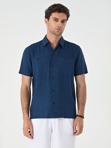 Antioch Regular fit Overhemd in Blauw: voorkant