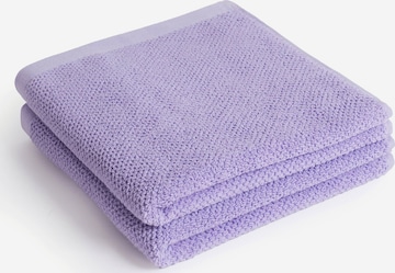 Serviette Herzbach home en violet : devant