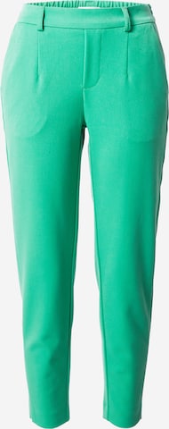 OBJECT Pleat-Front Pants 'Lisa' in Green: front