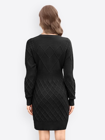 Rochie tricotat de la Imily Bela pe negru: spate