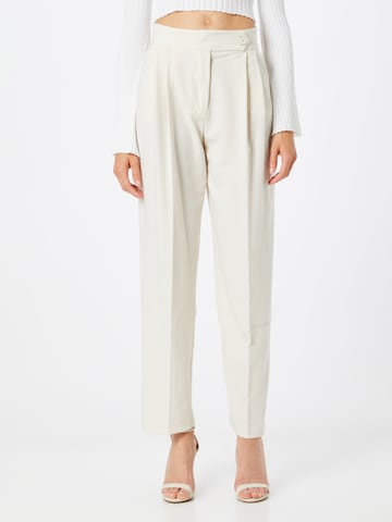 IMPERIAL Regular Trousers with creases in White: front