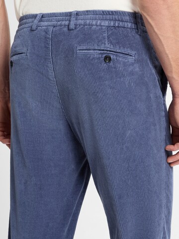 Finshley & Harding London Regular Bandplooibroek 'Nick' in Blauw