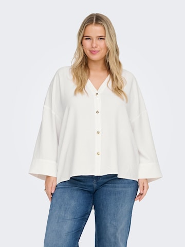 ONLY Carmakoma - Blusa 'CARSverre' en blanco: frente