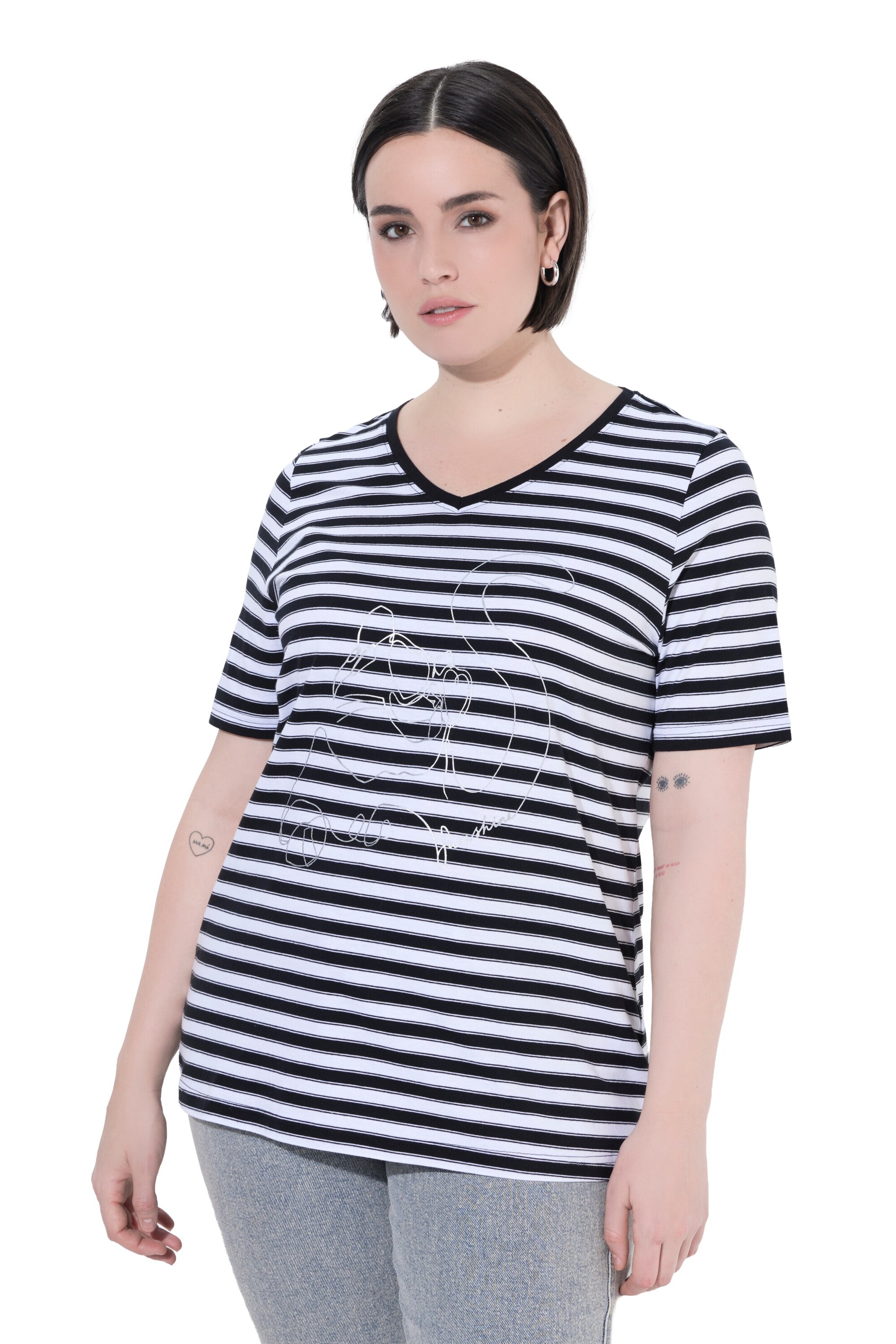 Ulla Popken Shirt in Black: front