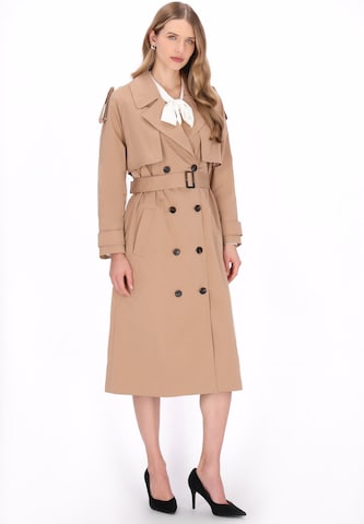 DreiMaster Klassik Between-seasons coat 'Classic' in Beige: front