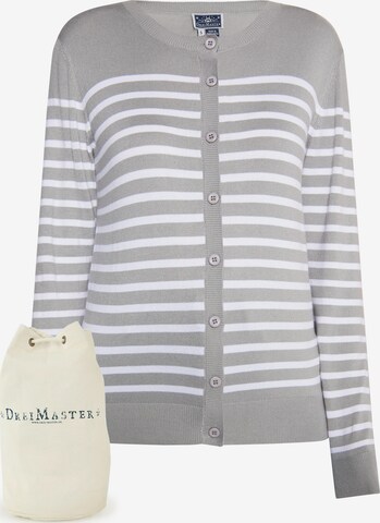 DreiMaster Maritim Knit Cardigan in Grey: front