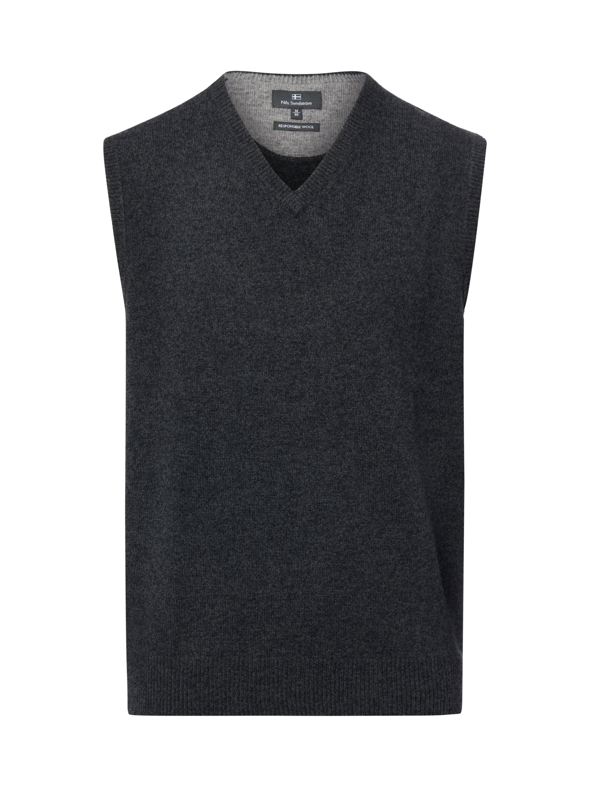 Nils Sundström Sweater Vest in Black: front