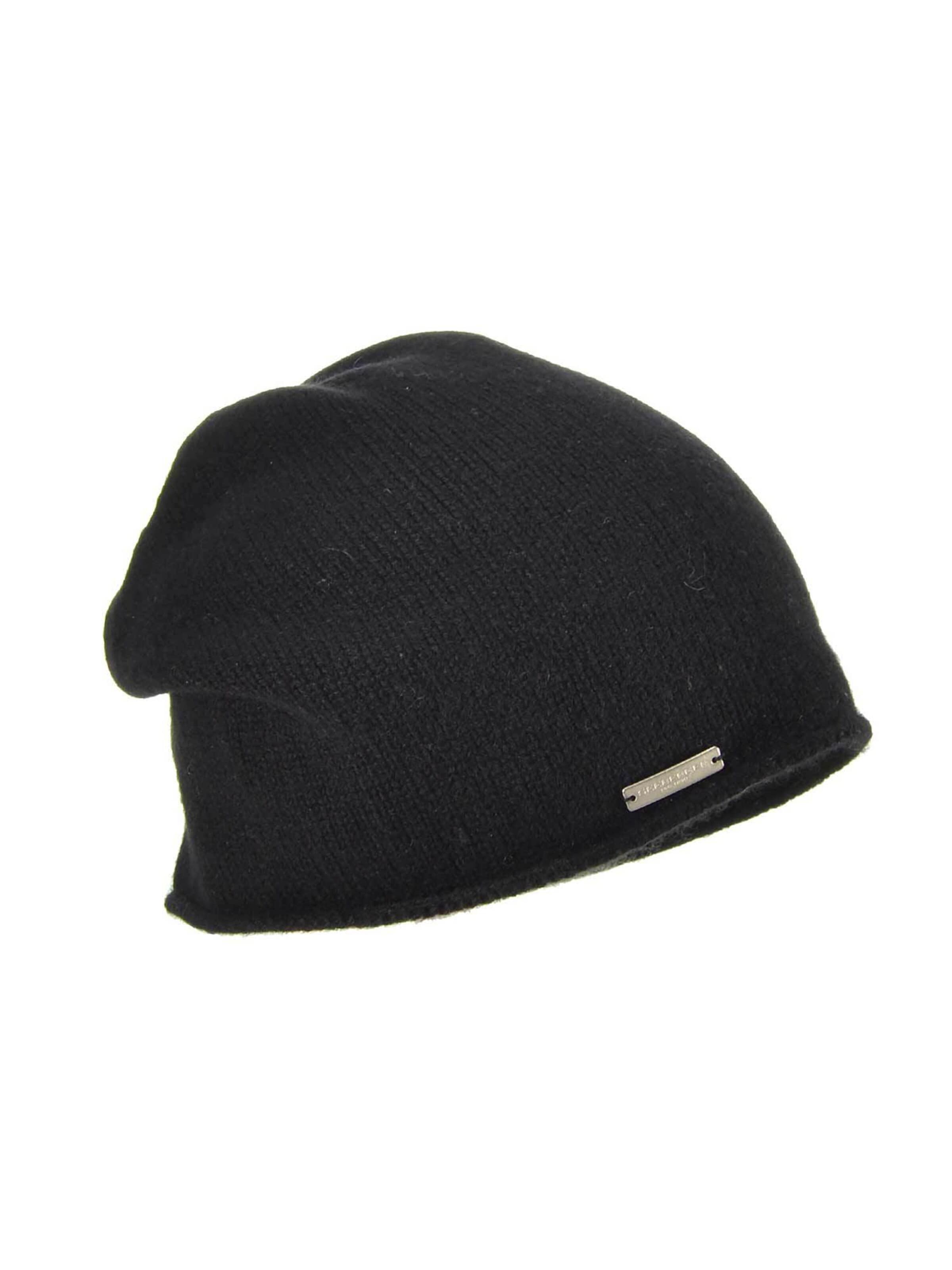 Seeberger Beanie 'Mütze' in Black: front
