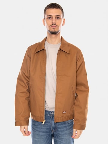 DICKIES Between-season jacket 'M Lined Eisenhower Jacket Brown Duck -- Men's Jacket' in Brown: front
