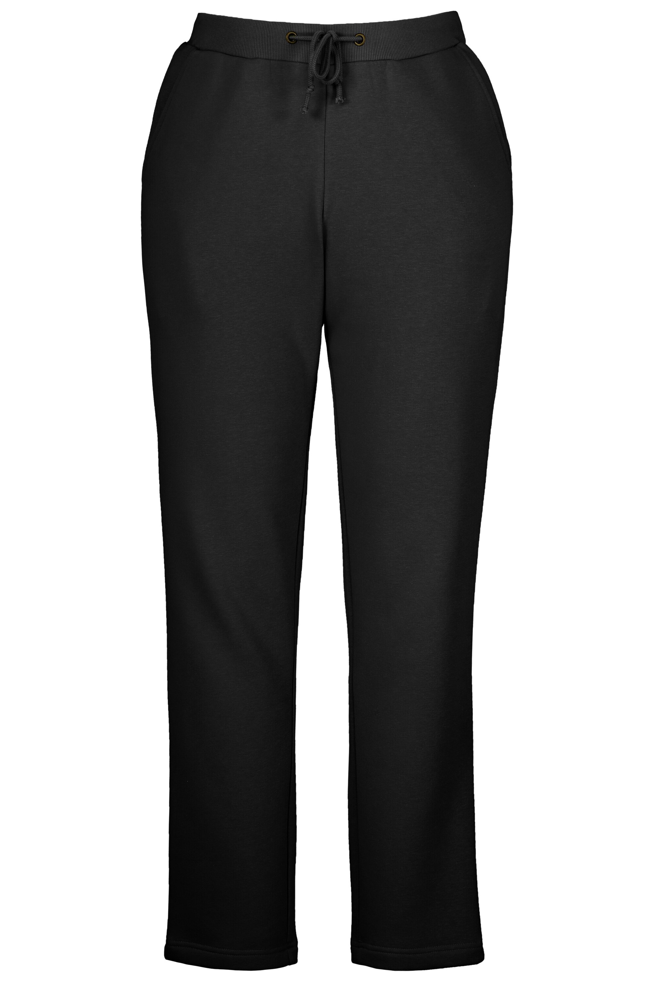 Ulla Popken Regular Trousers in Black: front