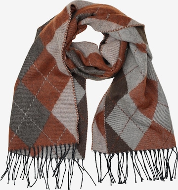 COLLEZIONE ALESSANDRO Scarf 'Argyle' in Brown: front