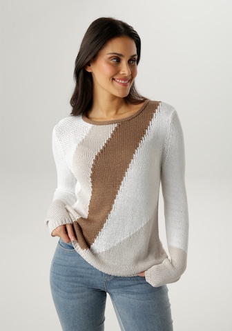 Aniston SELECTED Sweater in White: front