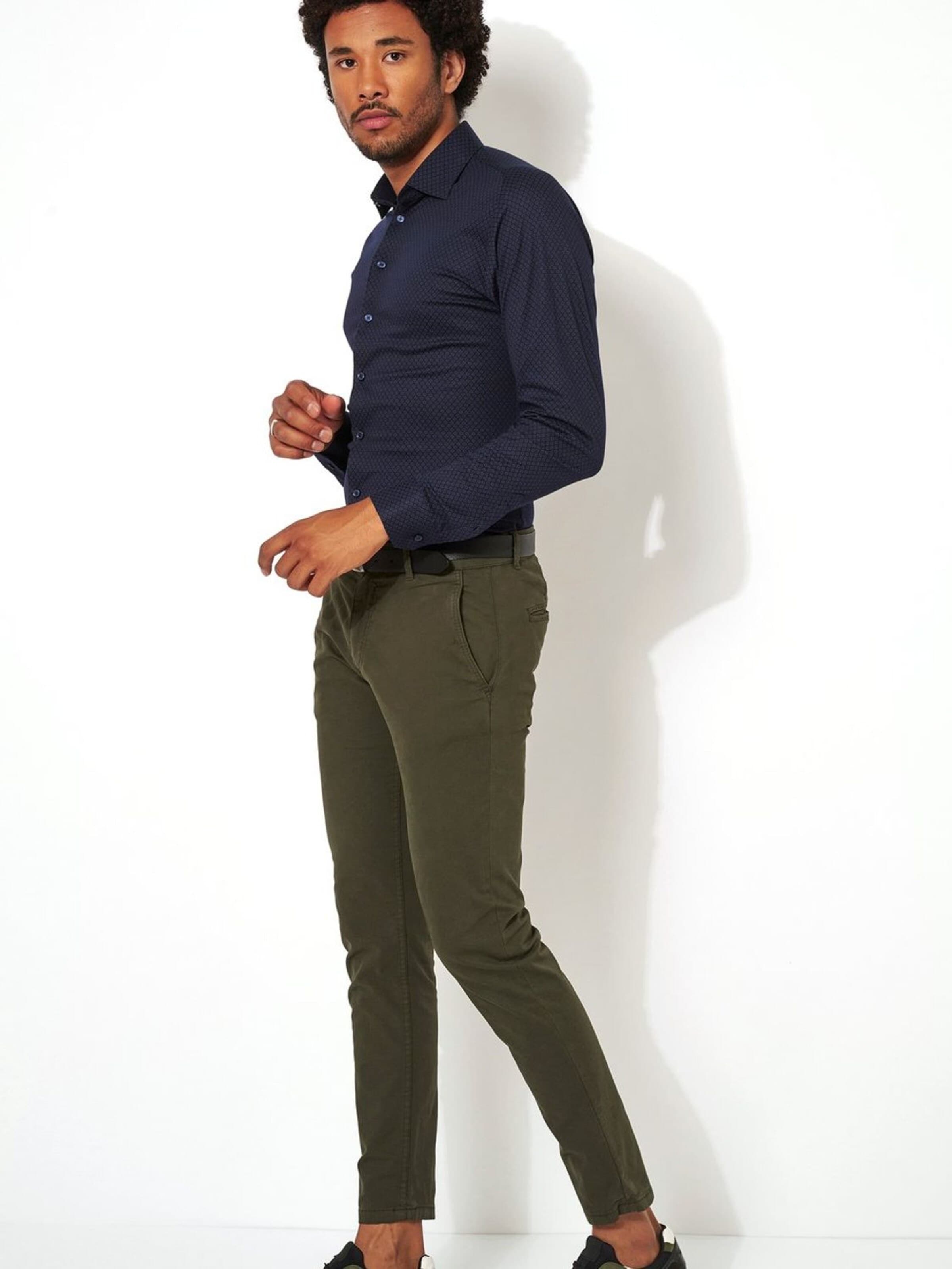 DESOTO Slim fit Button Up Shirt 'Kent' in Blue