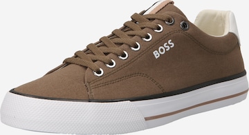 BOSS Orange Sneakers laag 'Aiden Tenn' in Bruin: voorkant