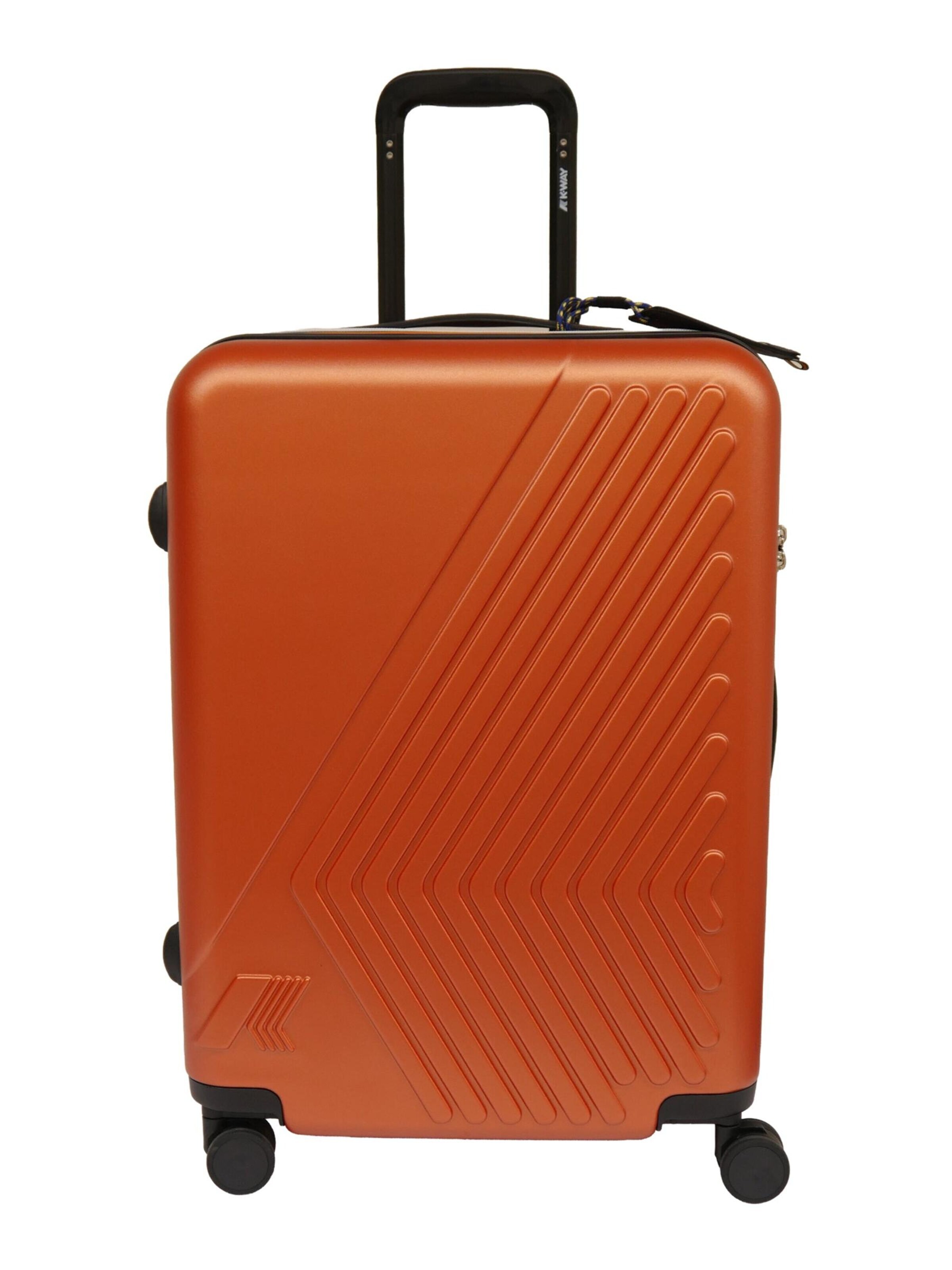K-Way Cart 'K-WAY EUDOXIEUR LOGO TROLLEY MEDIO Valigie e Trolley' in Orange: front