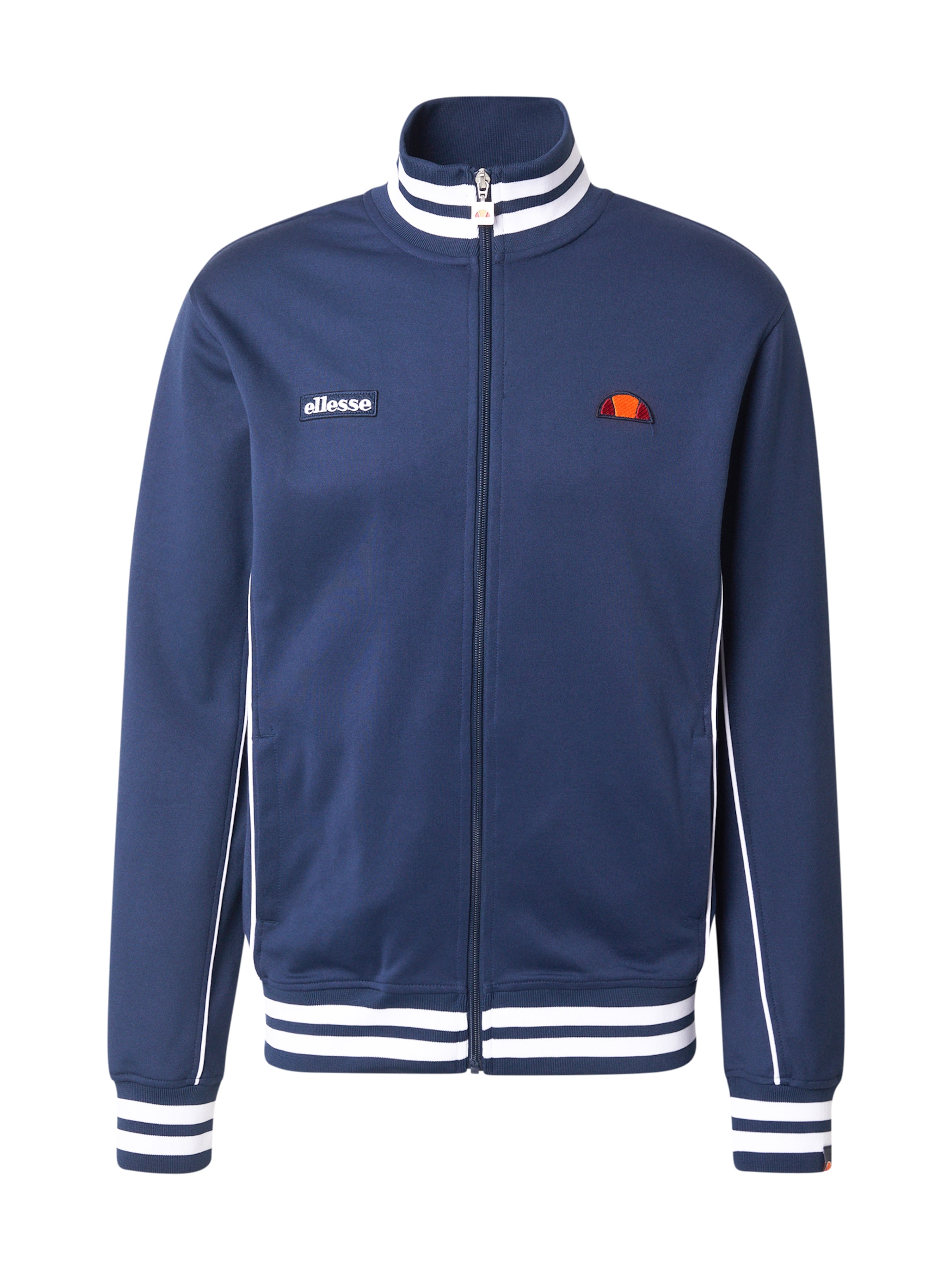 ELLESSE Sweatjacke 'Milan' in navy / weiß, Produktansicht