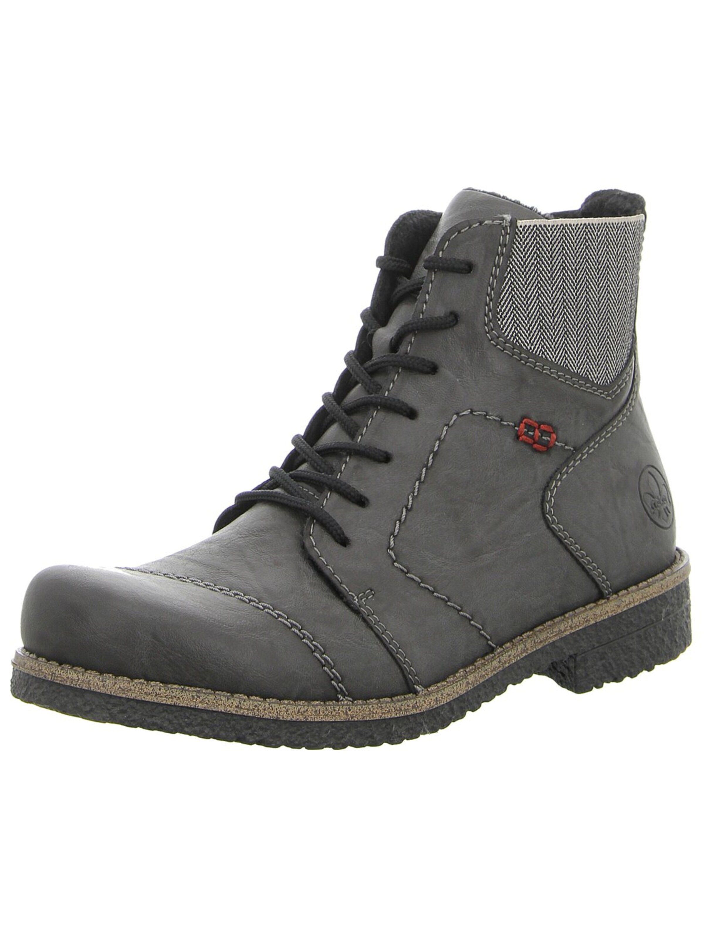 Rieker - Botines con cordones 'Schnürstiefelette Damen 73522-45 Kunststoff (Synthetik) in grau' en gris: frente