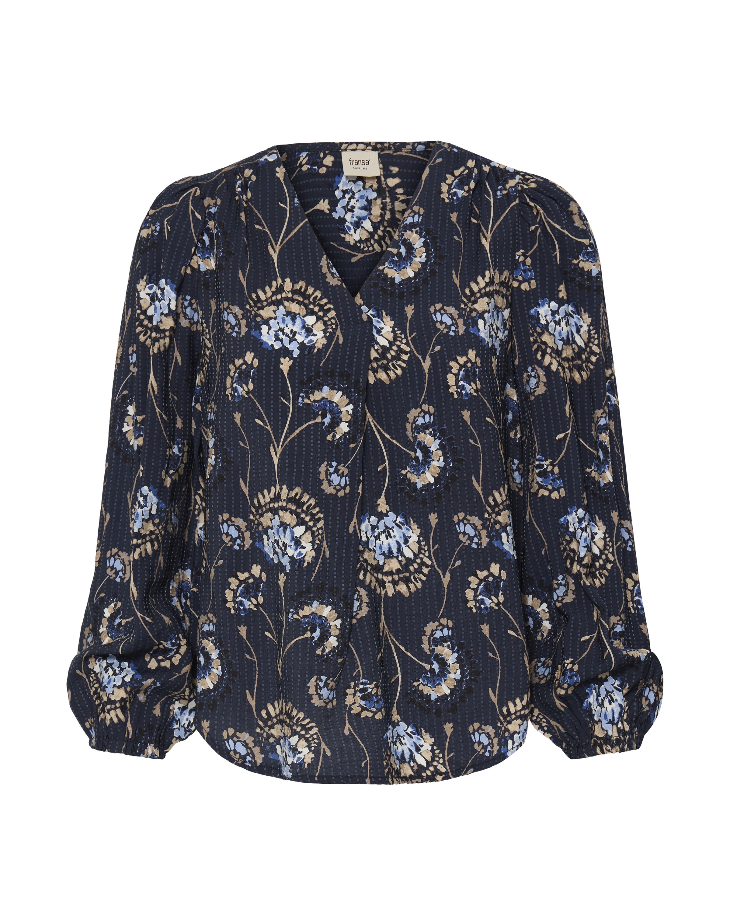 Fransa Blouse 'KALIA' in Blauw: voorkant