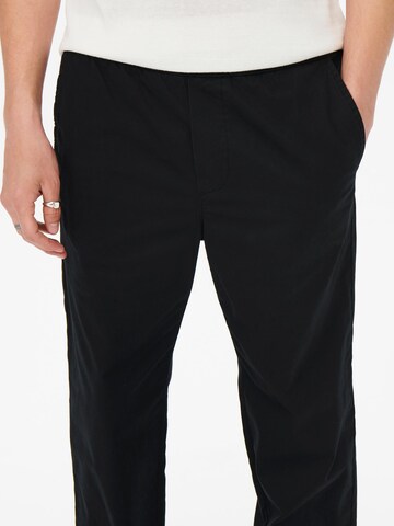 Only & Sons Loosefit Hose 'Sinus' in Schwarz