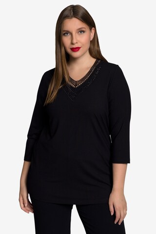 T-shirt Ulla Popken en noir : devant