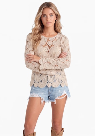 IZIA Sweater in Beige: front